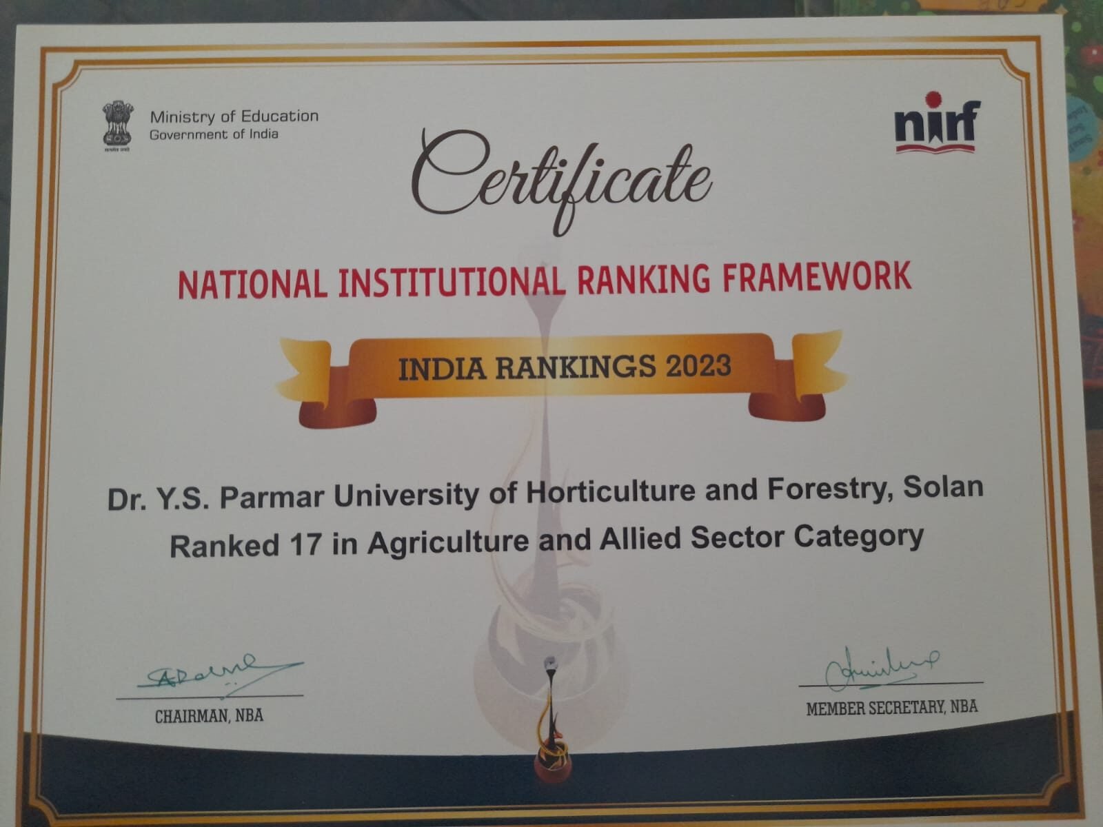Nauni varsity ranked 17 in the county in agri-horti, improves 5 positions NIRF rankings 2023 released 