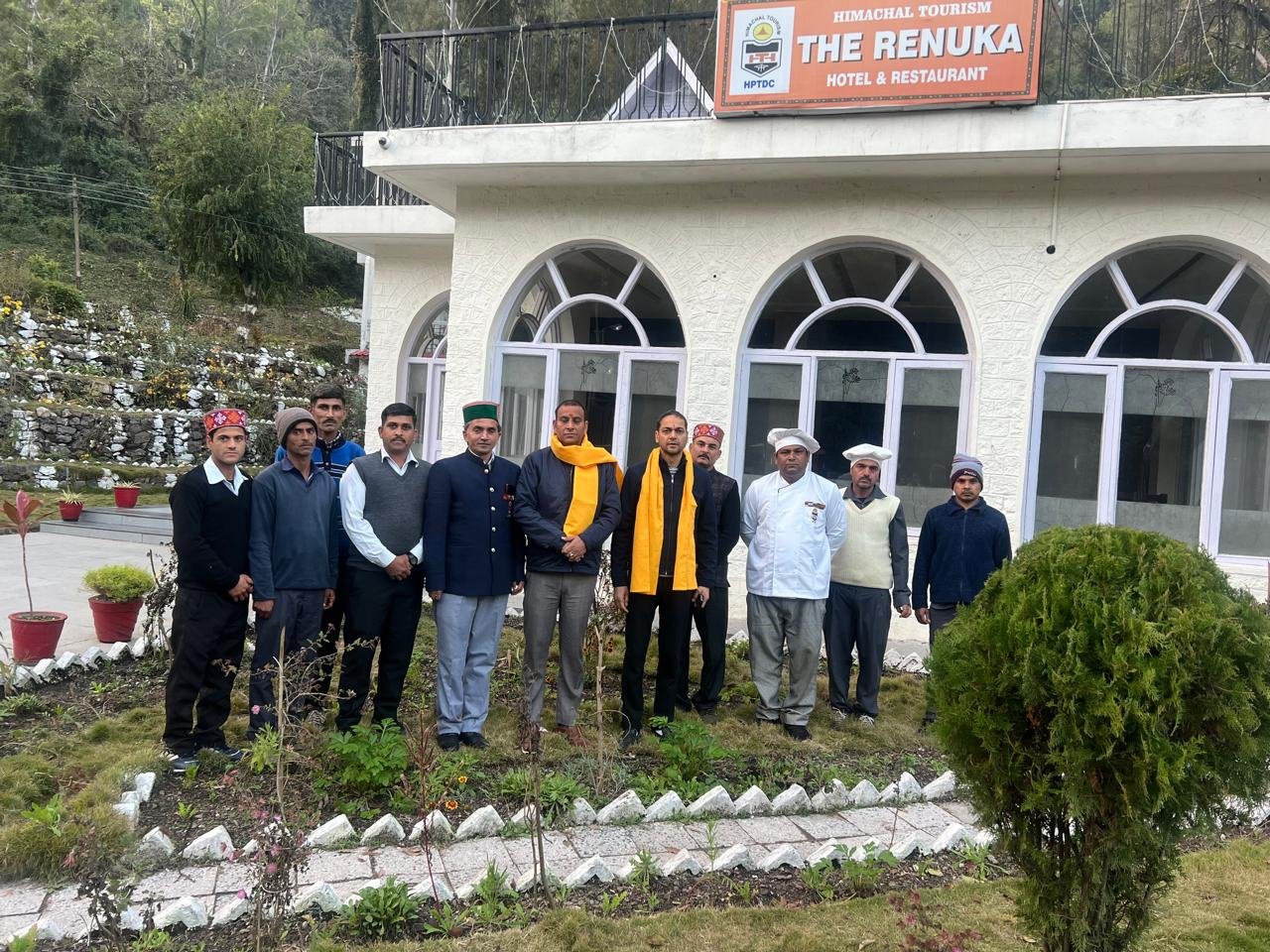 Rajiv Kumar vists the HPTDC Hotel and Restaurant , The Renuka ji