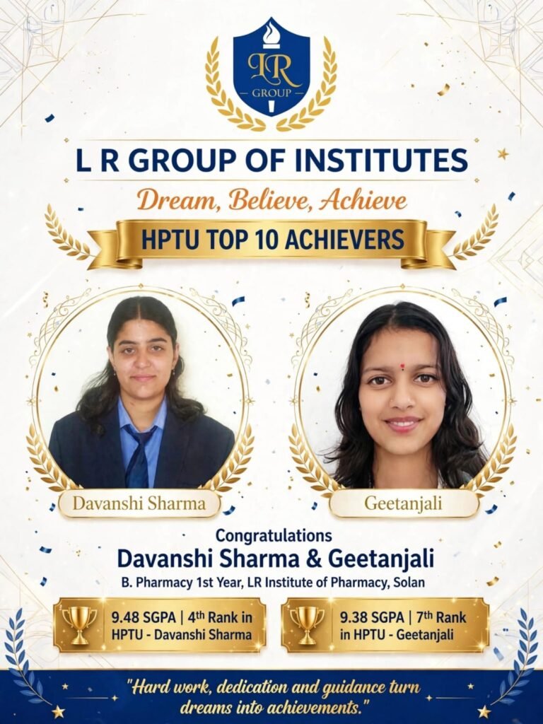 LR Group of Institutes Students Shine in HPTU BPharmacy Results