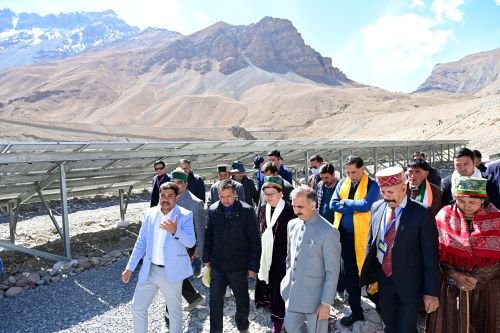 CM inaugurates first battery powered solar power project in Spiti Valley