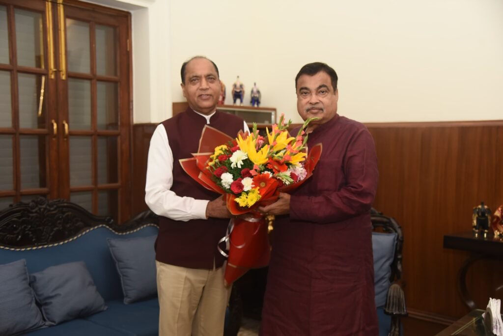 Jairam Thakur Meets Nitin Gadkari, Smriti Irani in New Delhi